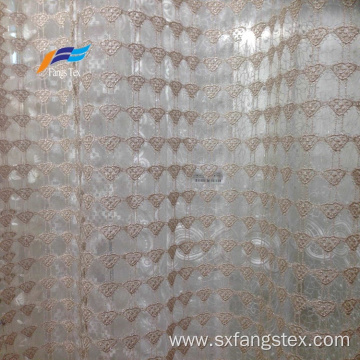 Fancy Embroideted Sheer Voile Window Curtain Fabric